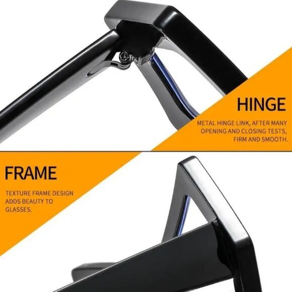 Vintage Inspired Women's Blue Light Glasses Butterfly Frames Blue Ombre New! - Picture 7 of 7